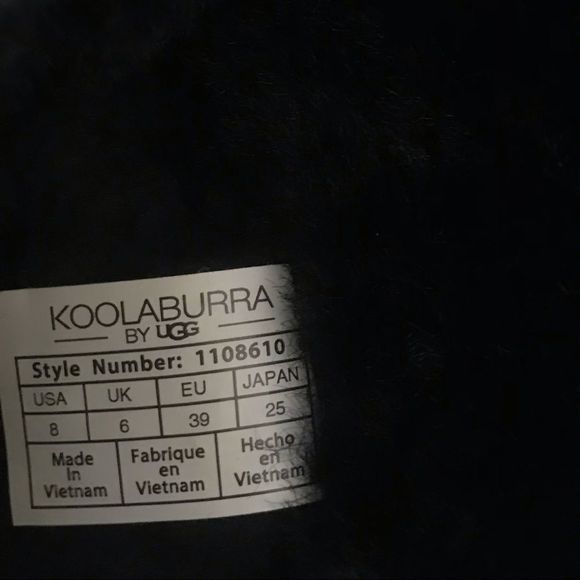 Koolaburra UGG Womens Andrah Tie Back Black Suede Sheepskin Boots Mid-Calf Sz. 8 - Picture 14 of 16